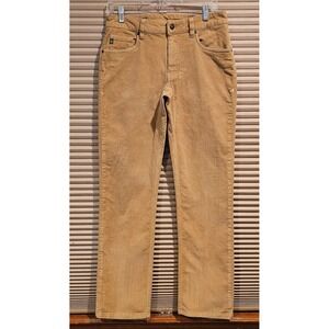 Stio Mens Rivet Corduroy Pants Tan Organic Cotton Stretch 30S FW23FOC4